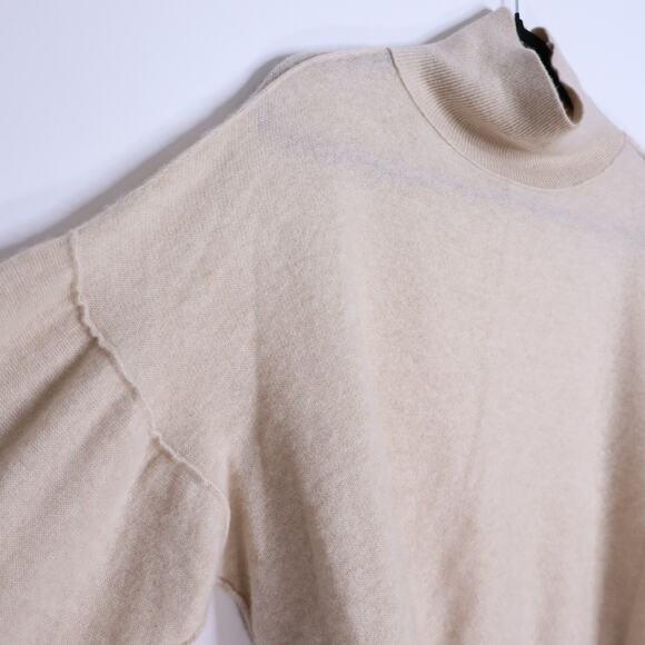 FREE PEOPLE So Low So High Cashmere Sweater Champagne Dolman Sleeve Women's XS - Picture 5 of 9